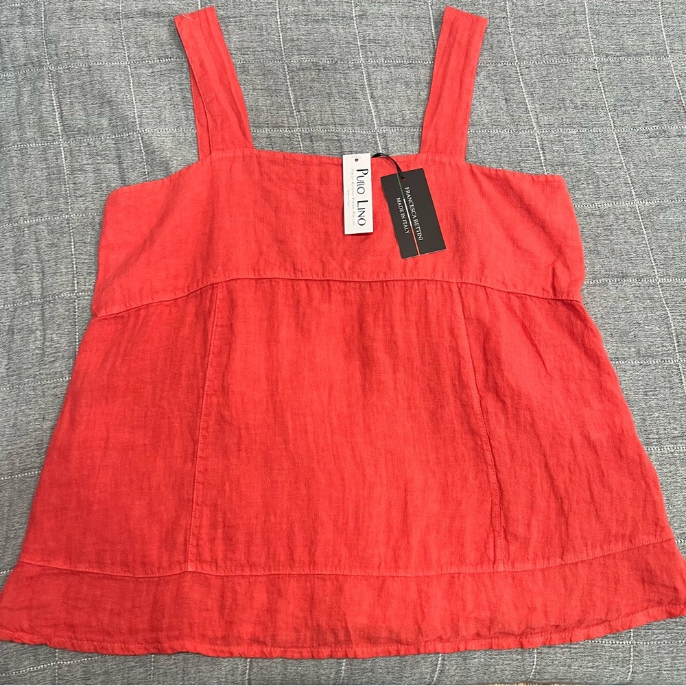 Puro‎ Lino women 100% linen tank top size L